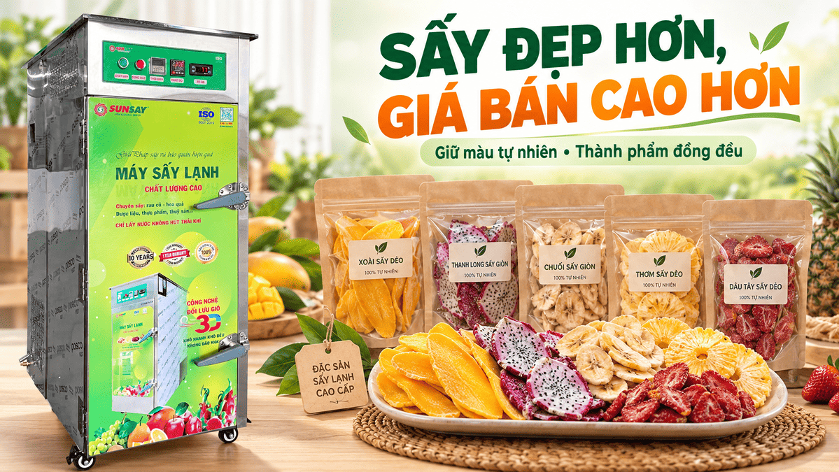 Sản phẩm sấy đẹp hơn có thể tăng giá bán bao nhiêu?