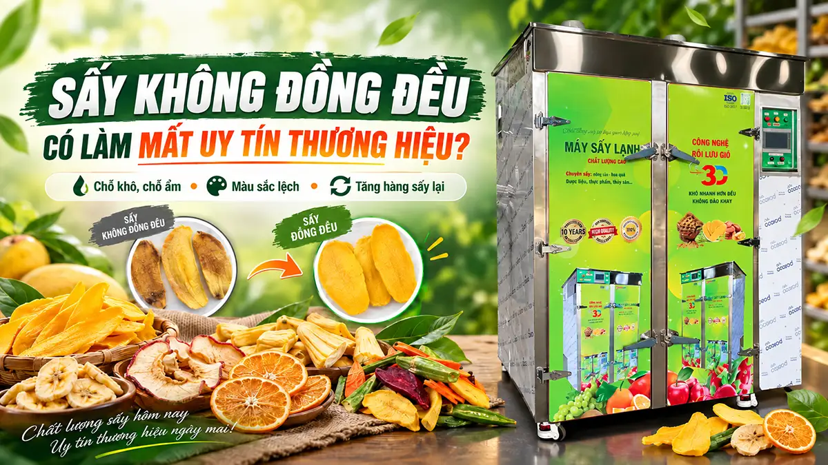 Sản phẩm sấy không đồng đều có ảnh hưởng đến thương hiệu không?