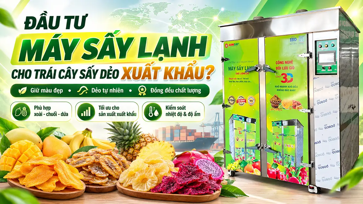 Có nên đầu tư máy sấy lạnh để sản xuất trái cây sấy dẻo xuất khẩu?