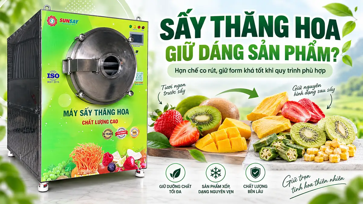 Sấy thăng hoa có giữ được hình dạng sản phẩm không?