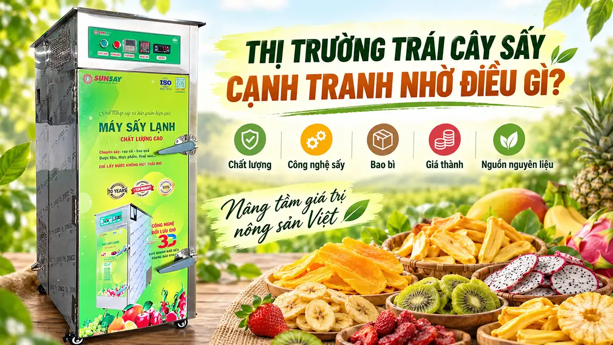 Thị trường trái cây sấy đang cạnh tranh bằng những yếu tố nào?